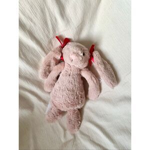Snug pink bunny with red bows - NWOTs